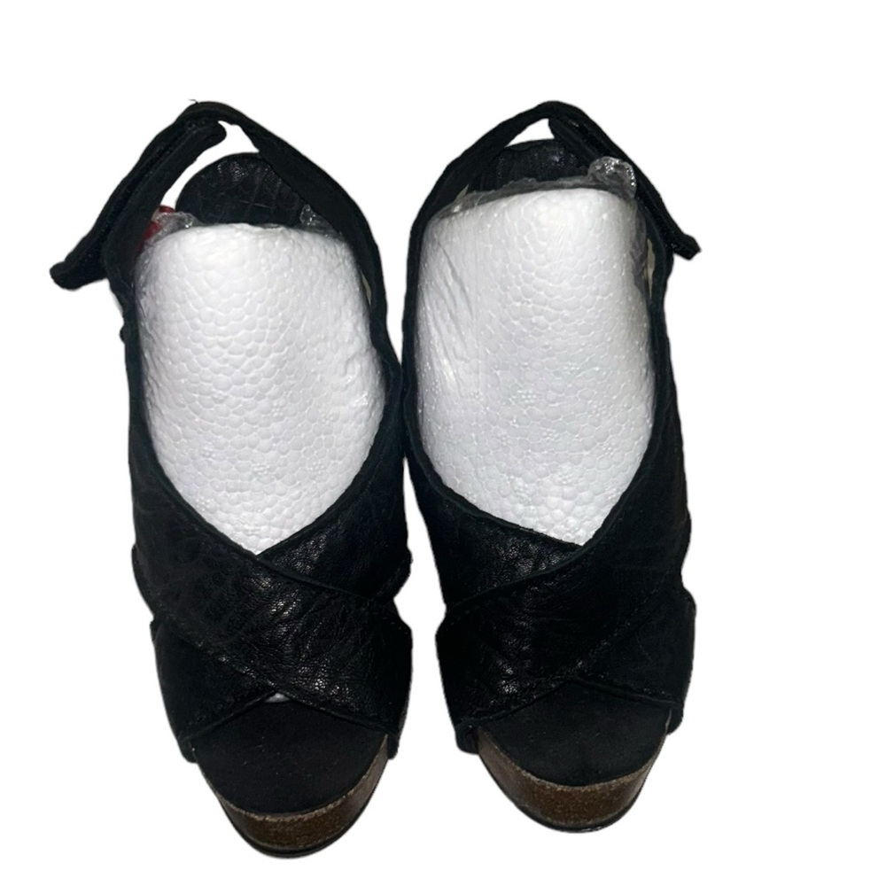 Pedro Garcia black leather platform heels size 37 1/2 size 7.5 - Picture 2 of 10